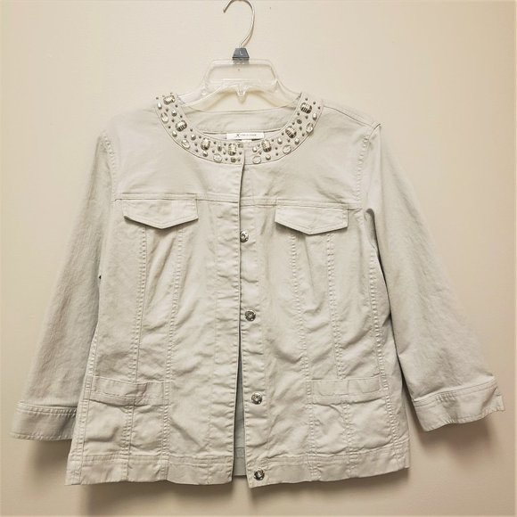 JM Collection Beaded Jacket - Picture 1 of 6